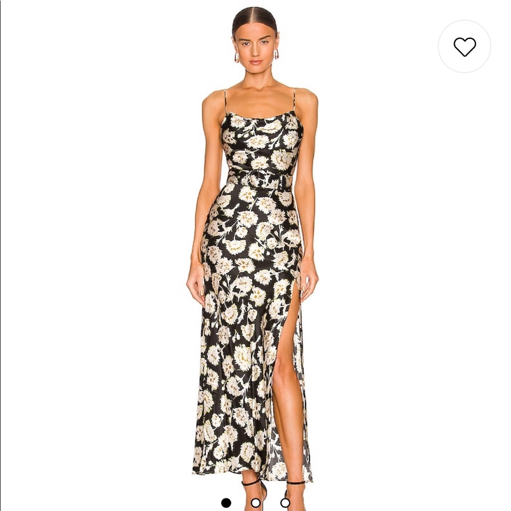 Simone Cowl Neck Gown in Fan Floral, size small, Revolve